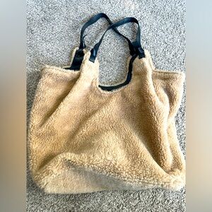 Anthropologie faux fur/ sheep and faux leather purse/bag NWOT